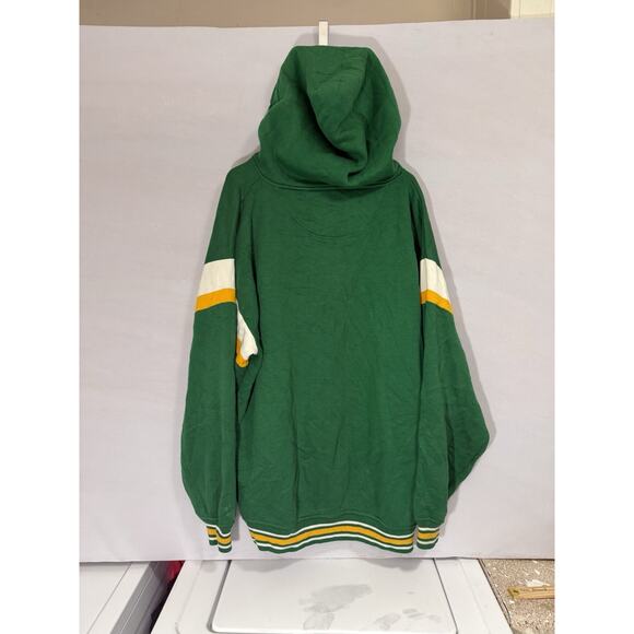 Vintage Boston Green Yellow Full Zip Hoodie Men’s XL Retro Varsity Jacket - Picture 2 of 11